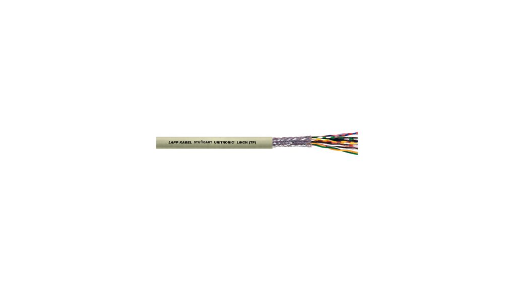 Multipair Cable 6x2x0.25mm² Bare Copper Grey 100m